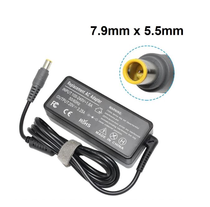 آداپتور لپ تاپ 20 ولت 3.25 آمپر، فیش سوزنی، کیفیت اورجینال