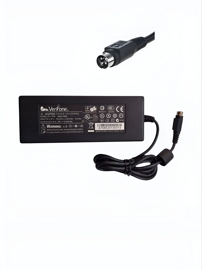 آداپتور 24 ولت 6 آمپر سوکت 4 پین فلزی رومیزی