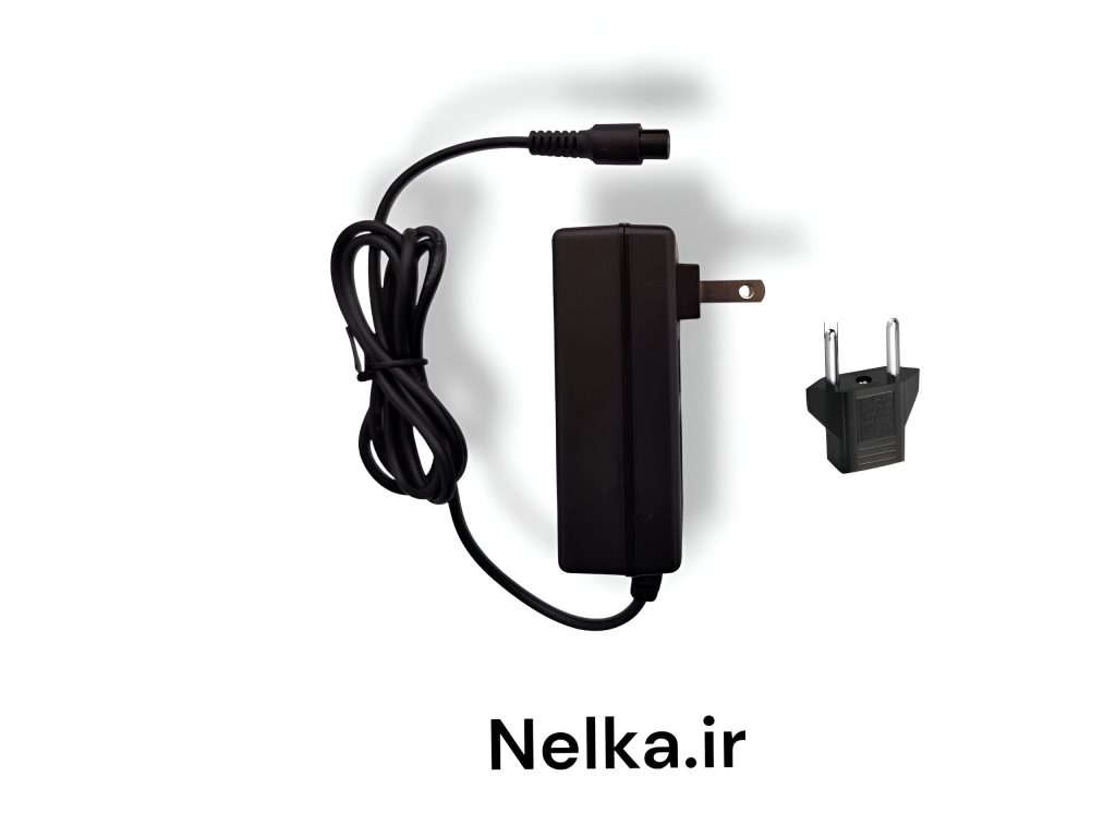 شارژر 42 ولت 500 میلی آمپر فیش 3 پین اسکوتری 12 میلی متر