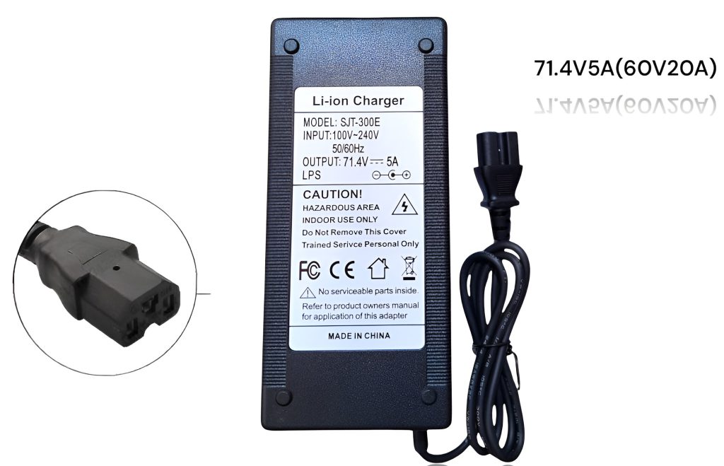 شارژر موتور برقی 71.4 ولت 5 آمپر لیتیوم