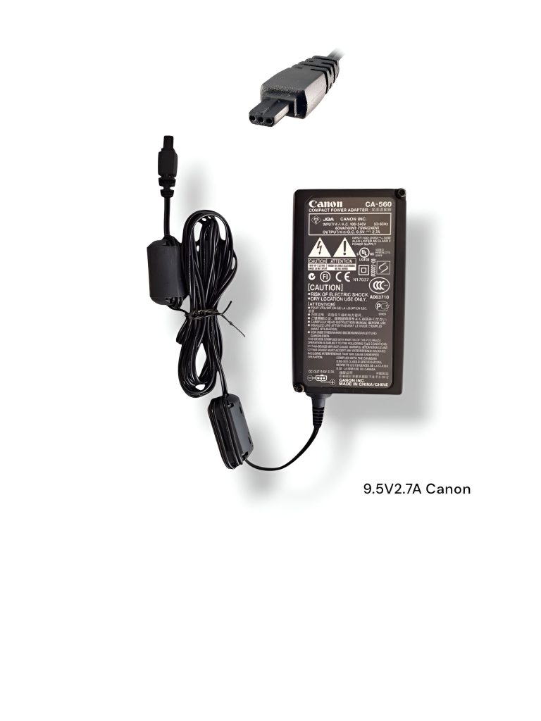 آداپتور اورجینال دوربین کنون مدل CA-560 با ولتاژ 9.5 ولت و جریان 2.7 آمپر